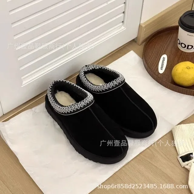 名族风黑色平底