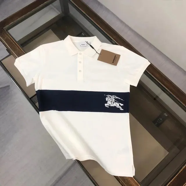 Burberry Polo Shirt Equestrian Knight Stripe