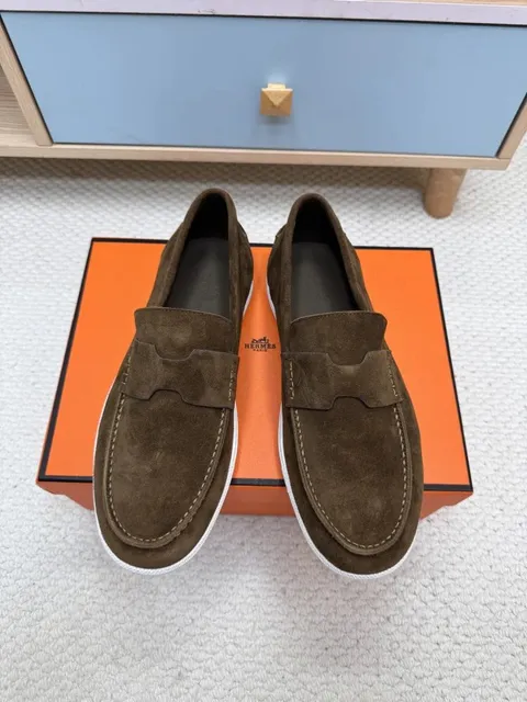Hermès Penny Loafer Suede