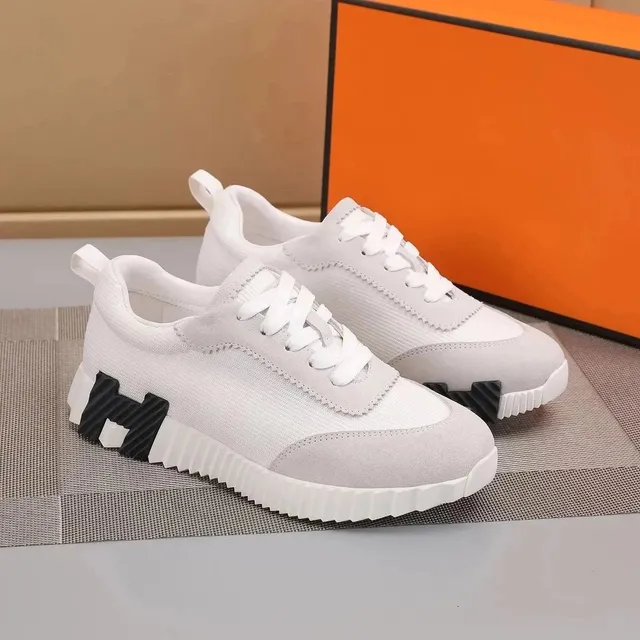 Hermès H-Logo Sneaker White Grey Black