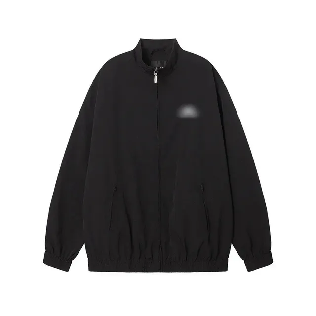 Zip-Up Jacket Solid Black