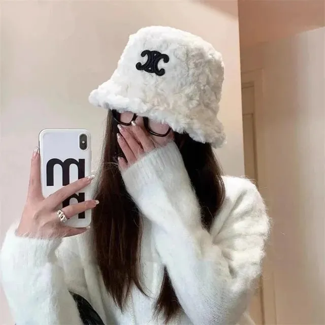Chanel Bucket Hat Shearling with CC Logo