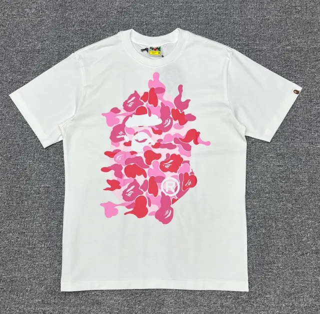 BAPE Shark Tee Pink Camo Ape Head