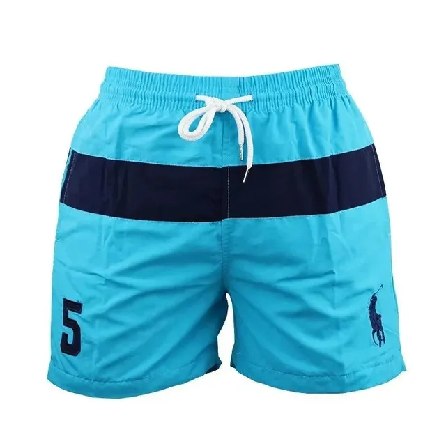 Polo Ralph Lauren Polo Swim Shorts Colorblock with Number 5 Turquoise