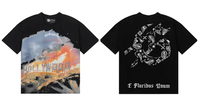 Godspeed Hollywood Sign Tee Cloud Print