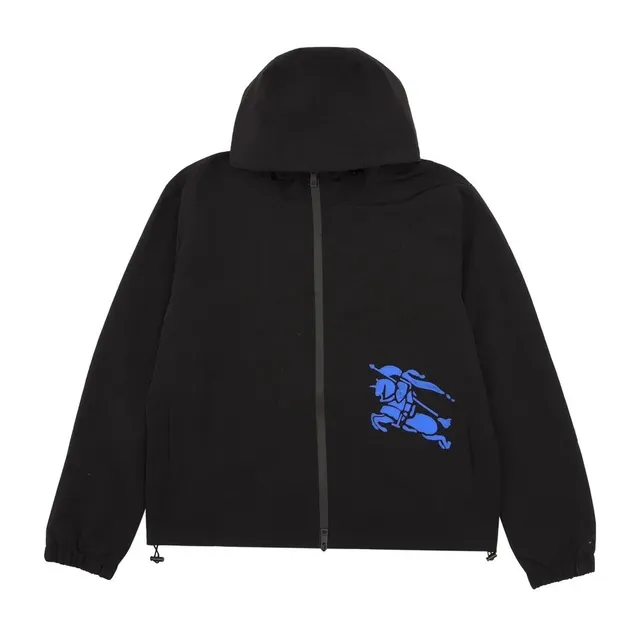 Burberry Hooded Windbreaker Equestrian Knight Print
