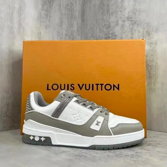Louis Vuitton LV Trainer White Grey