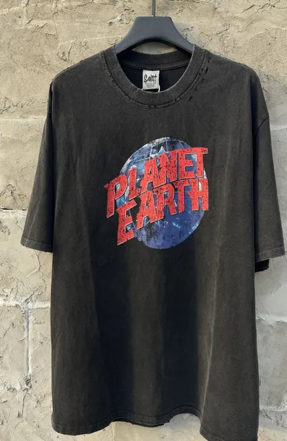 Saint Michael Planet Earth Tee Distressed Graphic