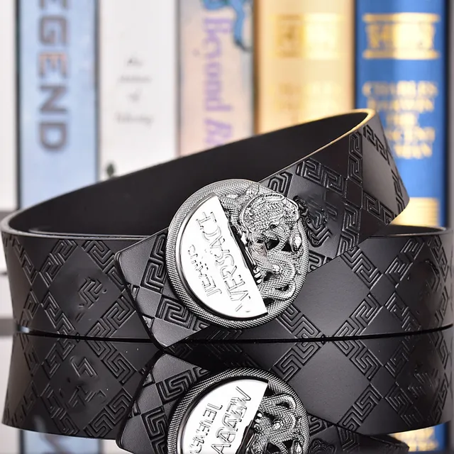 23 # Silver Buckle+Antique Medusa Black