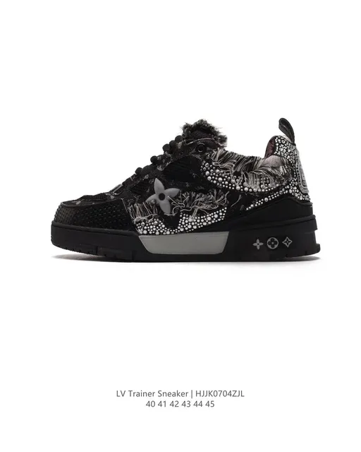 Louis Vuitton LV Trainer Sneaker Embroidered Floral