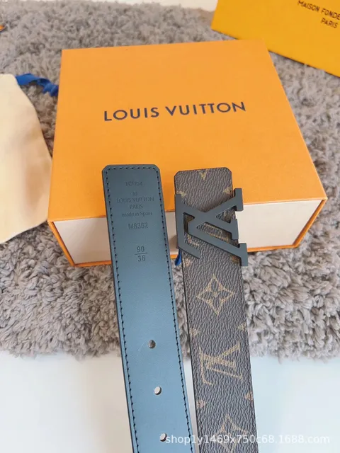 Louis Vuitton LV Belt Monogram Canvas with Matte Black Buckle
