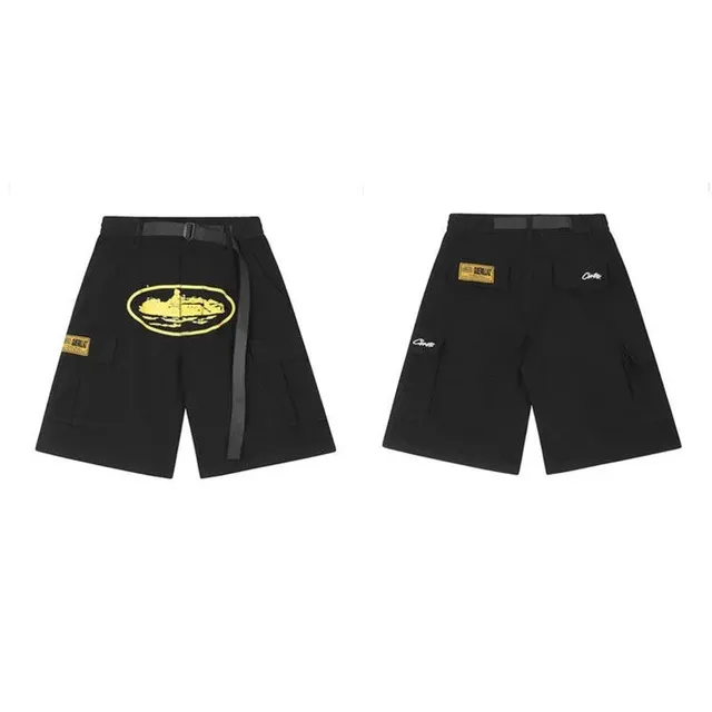 Corteiz Cargo Shorts Yellow Logo Patch