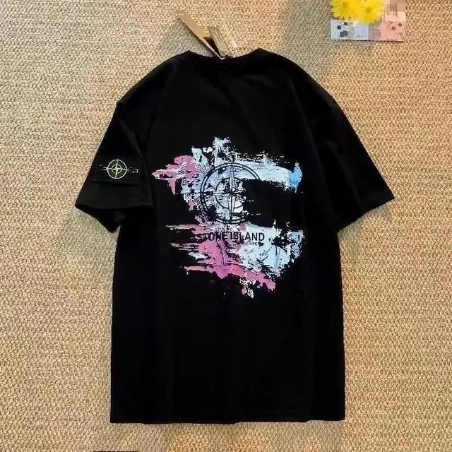 Stone Island T-Shirt Paint Splatter Graphic