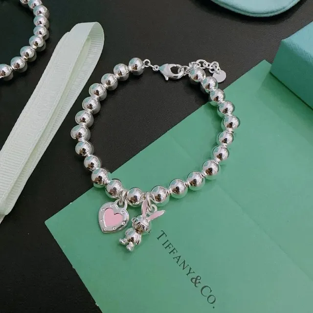 Tiffany & Co. Ball Bracelet Heart and Rabbit Charm