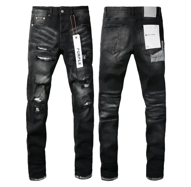 Purple Brand Distressed Jeans Patchwork Ripped
