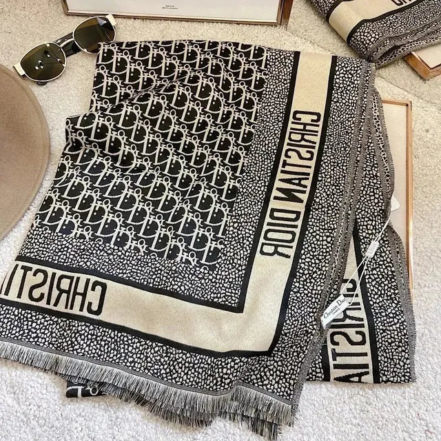 Dior Oblique Logo Scarf Monogram Print
