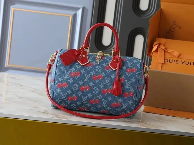 Louis Vuitton Speedy Cherry Monogram Denim