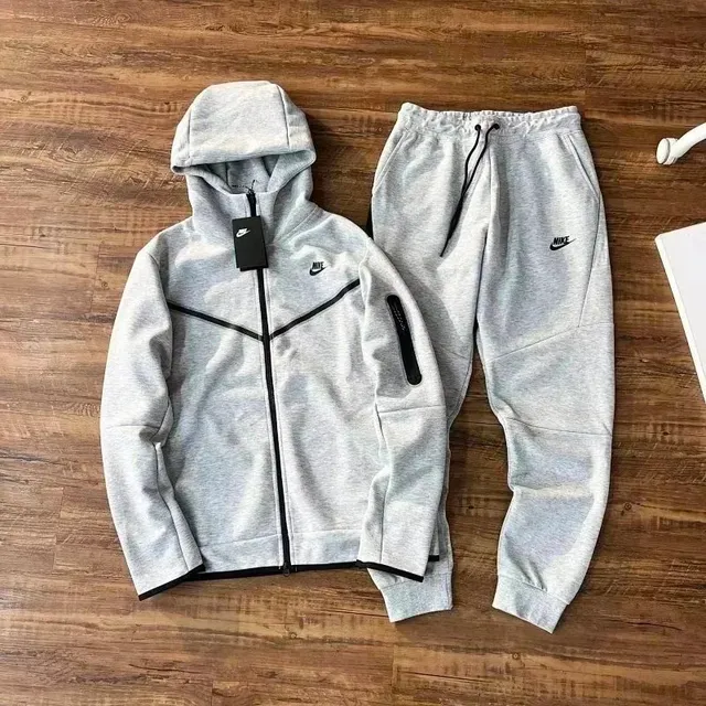 Nike Tech Fleece Hoodie and Joggers Heather Grey