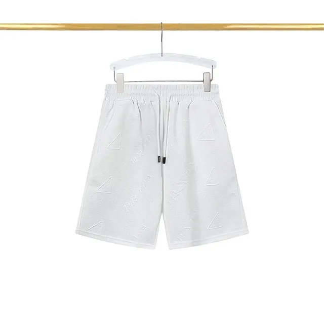 Prada Embroidered Shorts Triangle Motif