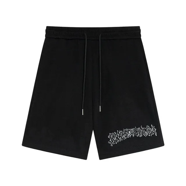 Balenciaga Logo Shorts Distressed Logo