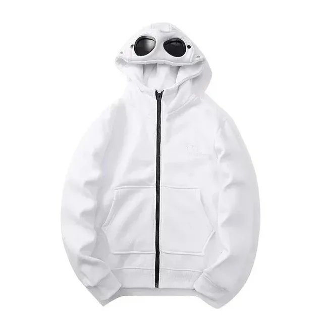 C.P. Company Goggle Hoodie White