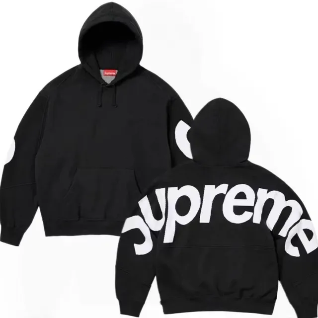 Supreme Box Logo Hooded Sweatshirt Black/White
