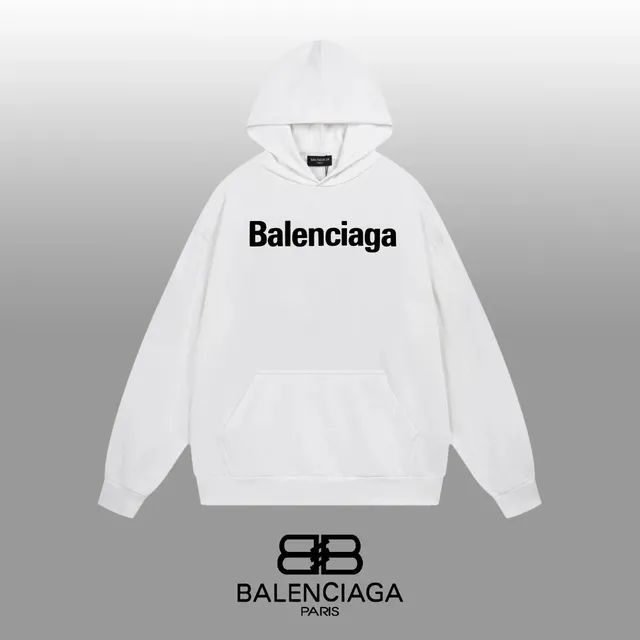 Balenciaga Logo Hoodie Black Print