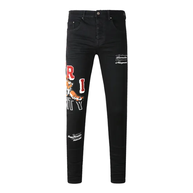 Balenciaga Slim Fit Jeans Tiger Print