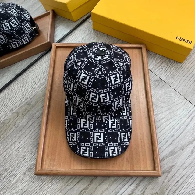 Fendi Baseball Cap FF Logo Print