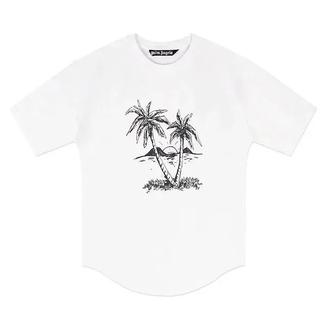 Palm Angels Palm Trees Graphic Tee Palm Trees Print