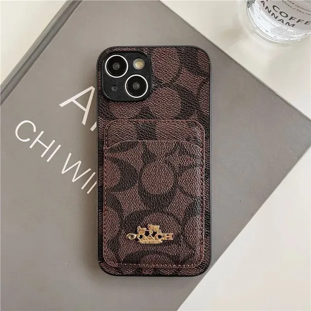 Coach Phone Case with Cardholder Signature Canvas