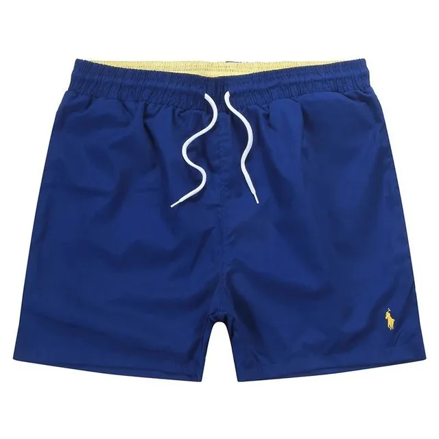 Polo Ralph Lauren Polo Bear Swim Shorts Navy with Yellow Trim