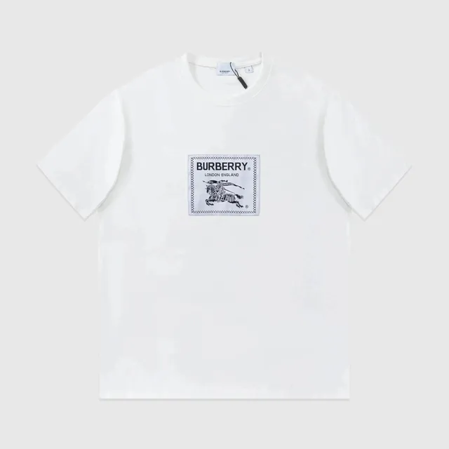 Burberry Logo Patch T-Shirt Equestrian Knight Print