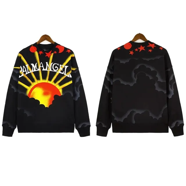 Palm Angels Crewneck Sweatshirt Sunset Graphic