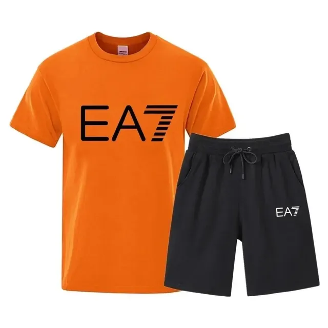 Emporio Armani EA7 Logo Set Orange and Black