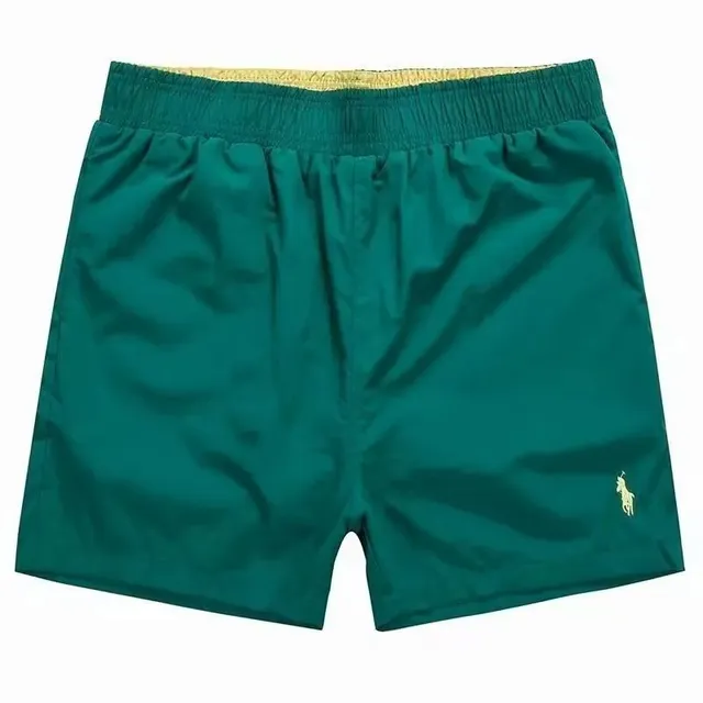 Polo Ralph Lauren Polo Bear Shorts Green with Yellow Trim
