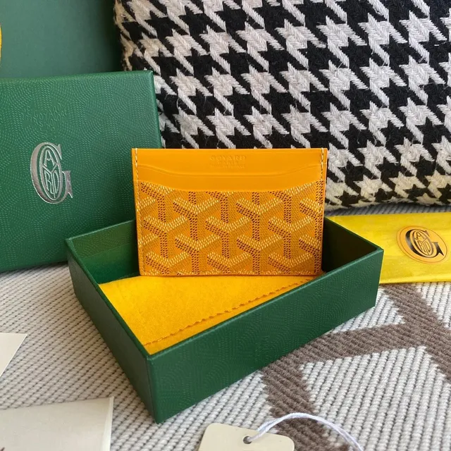 Goyard Card Holder Goyardine Canvas