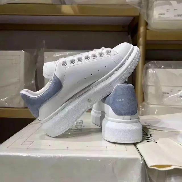 Alexander McQueen Oversized Sneaker White with Grey Suede Accents