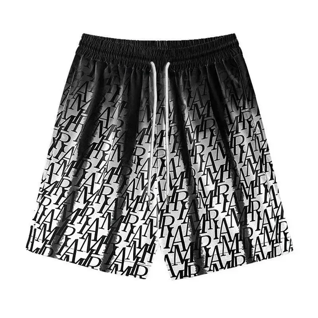 Amiri Logo Print Shorts All-Over Monogram