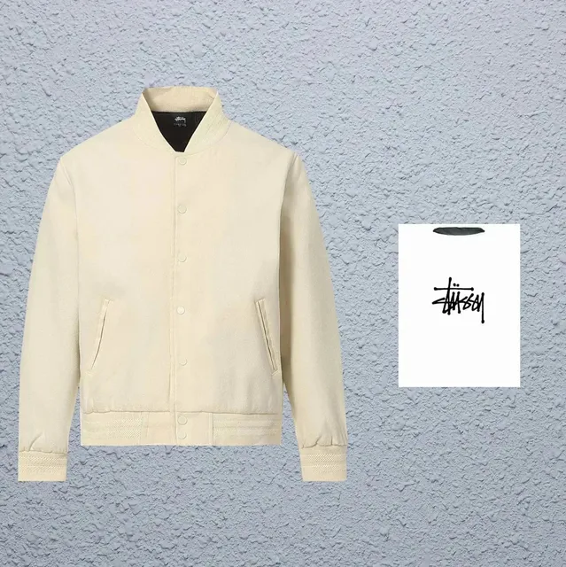 Stüssy Varsity Jacket Cream