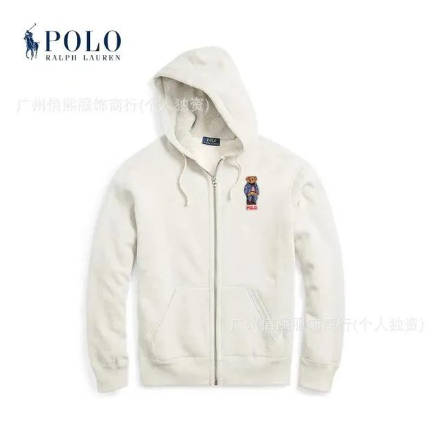 小熊拉链灰色