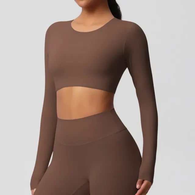 7104 long sleeve-chestnut color