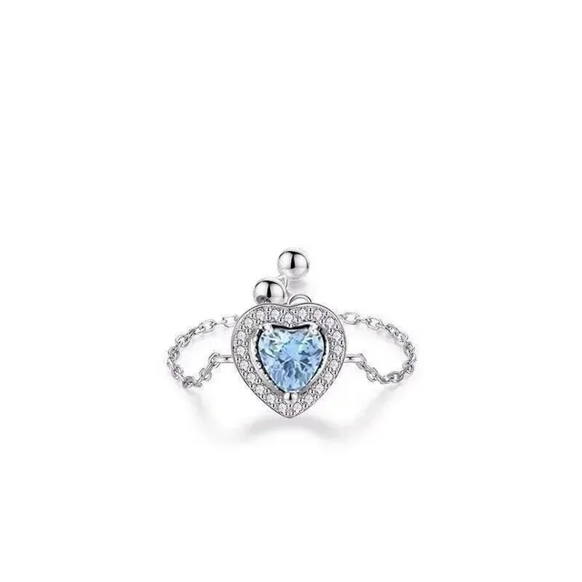 Tiffany & Co. Heart Ring Aquamarine and Diamond