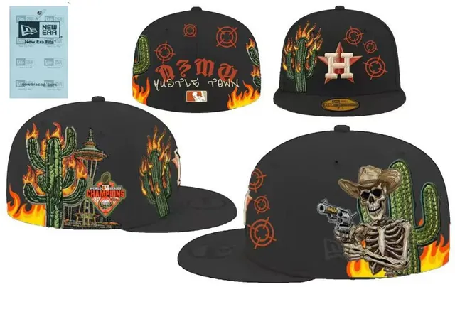 New Era × MLB 59FIFTY Cap Hustle Town Cactus Flame