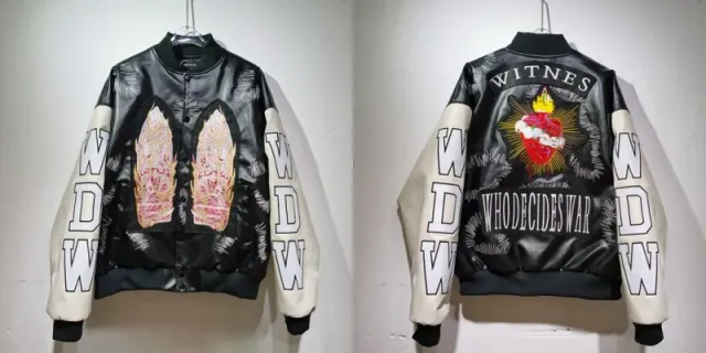 Who Decides War Bomber Jacket Sacred Heart Print