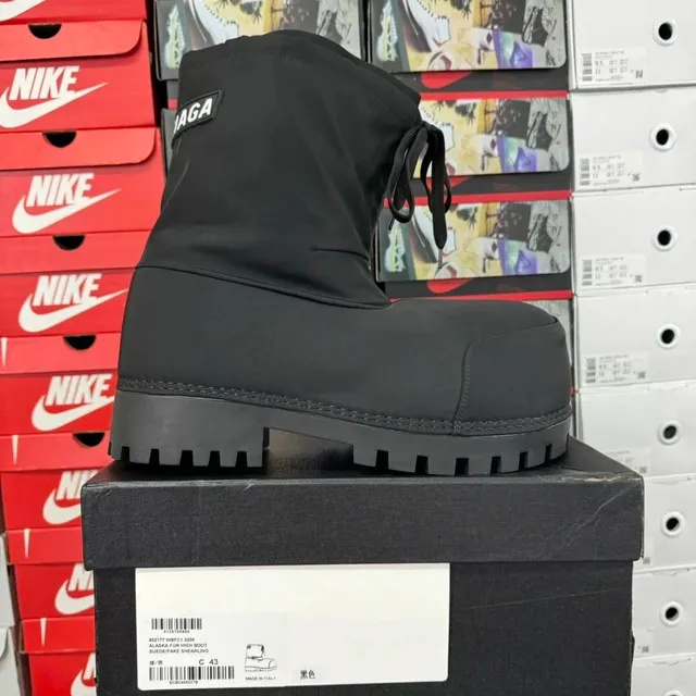 Balenciaga Alaska Fur High Boot Suede/ Shearling