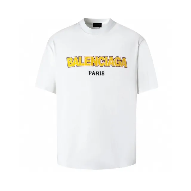 Balenciaga Logo T-Shirt Yellow Logo