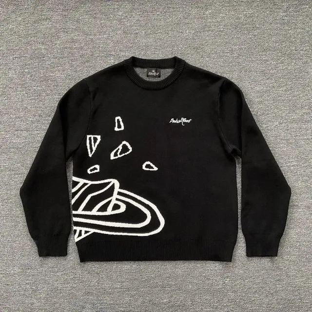 Broken Planet Knit Sweater Abstract Graphic