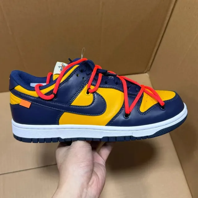 Nike Dunk Low Off-White Navy Yellow