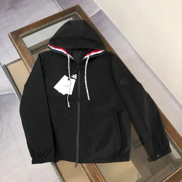 Moncler Hooded Windbreaker Logo Tape Hood
